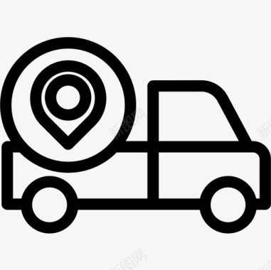 送货卡车物流配送5直线图标图标
