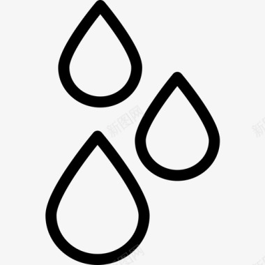 水滴自然57直线型图标图标