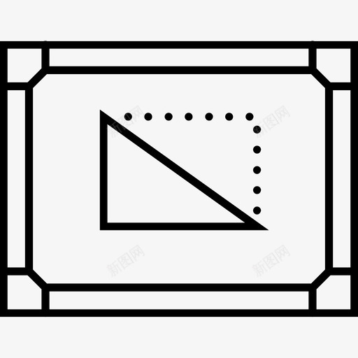 几何黑色黑板图标svg_新图网 https://ixintu.com 几何 学校 数学 黑板 黑色