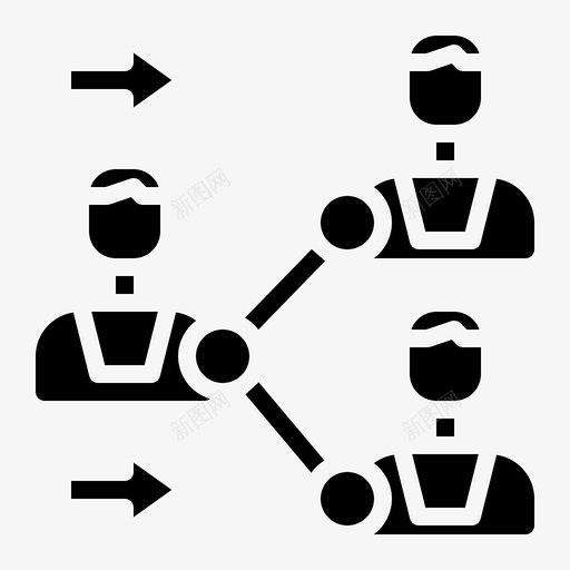 分享信息营销图标svg_新图网 https://ixintu.com 世界 信息 分享 合作 团队 扎实 沟通 社交 营销