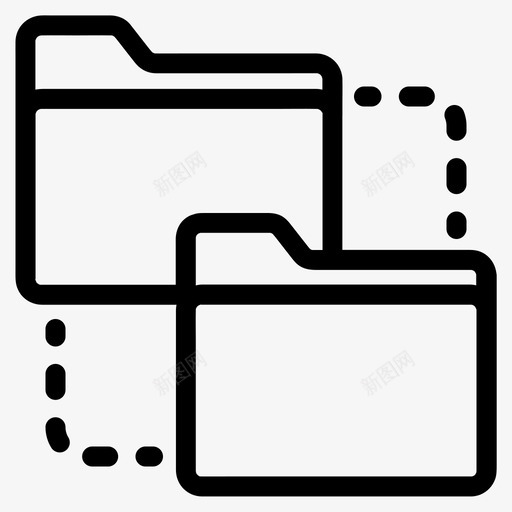 文件夹复制备份文件图标svg_新图网 https://ixintu.com 同步 备份 存储 文件 文件夹复制