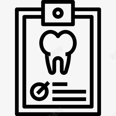 牙医牙科护理20线性图标图标