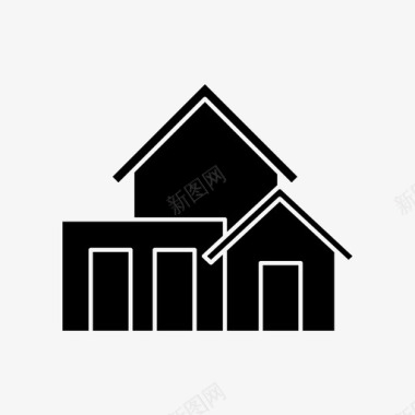 家建筑和城市房子图标图标