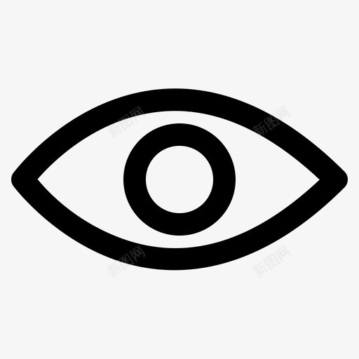眼睛外观用户界面图标svg_新图网 https://ixintu.com 可见性 外观 用户界面 眼睛 视图