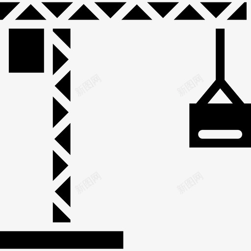 起重机施工87填料图标svg_新图网 https://ixintu.com 填料 施工 起重机