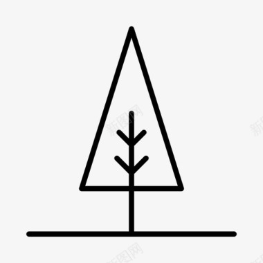 松树花园自然图标图标