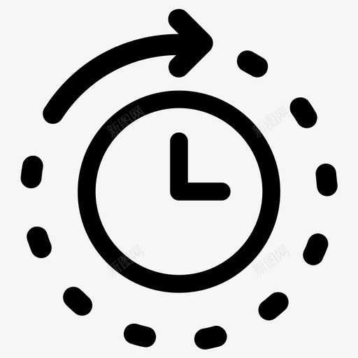 分钟时钟时间图标svg_新图网 https://ixintu.com 分钟 时钟 时间 计时 计时器