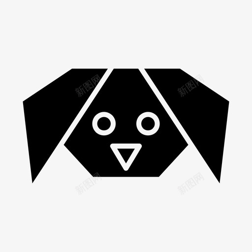 折纸狗动物纸工艺图标svg_新图网 https://ixintu.com 动物 工艺 折纸