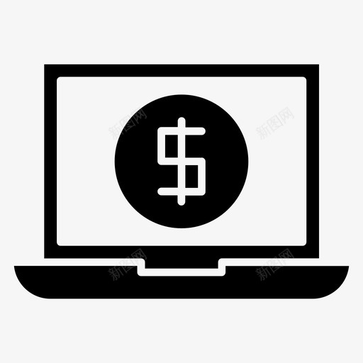 收益笔记本电脑收益笔记本账单图标svg_新图网 https://ixintu.com 创新 技术 支出 收入 收益 电脑 笔记本 账单