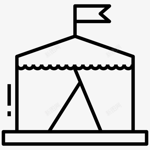 营地住宿大本营图标svg_新图网 https://ixintu.com 住宿 图标 大本营 帐篷 旅游 火线 烟火 营地