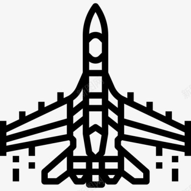 飞机军用30直线型图标图标
