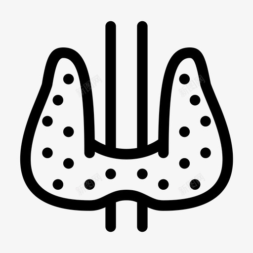 甲状腺内分泌系统内分泌图标svg_新图网 https://ixintu.com 人体 内分泌 内分泌系统 器官 甲状腺 颈部