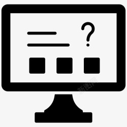 在线调查和评估在线测试计算机电子教育图标高清图片