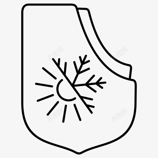 暖手袋衣服特征织物特性图标svg_新图网 https://ixintu.com 手袋 暖手 服装 标签 滑雪服 特征 特性 织物 衣服 运动服