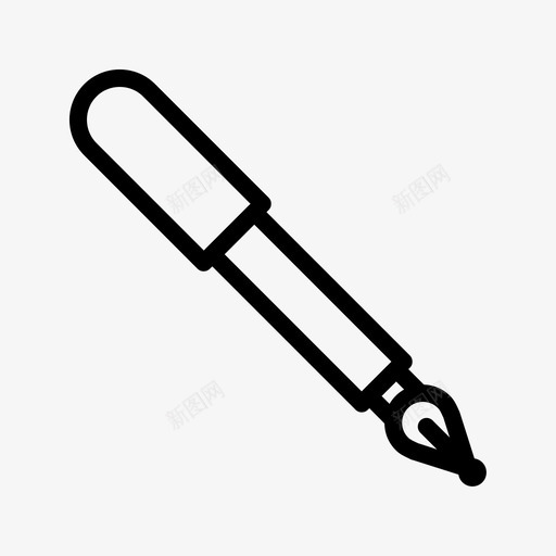 钢笔墨水笔写字图标svg_新图网 https://ixintu.com 写字 墨水笔 钢笔