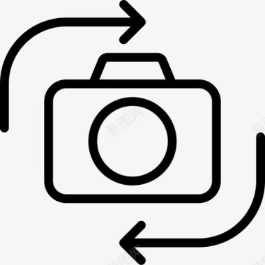 照相摄像机移动接口线性图标图标