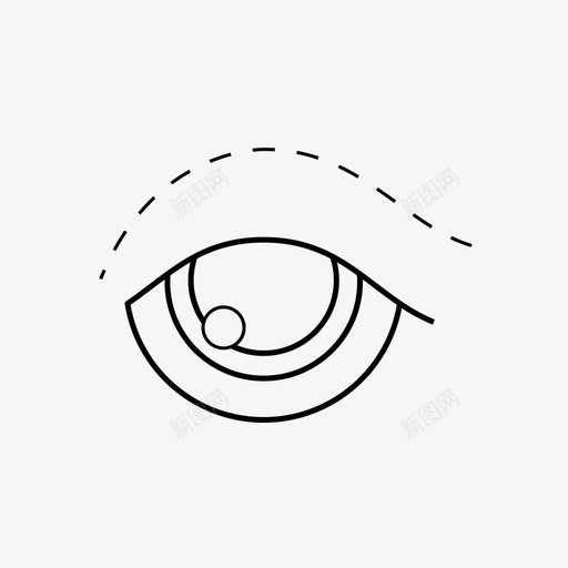 眼睑整形衰老眼睑图标svg_新图网 https://ixintu.com 人体 手术 改变 整形 眼睑 衰老 除皱