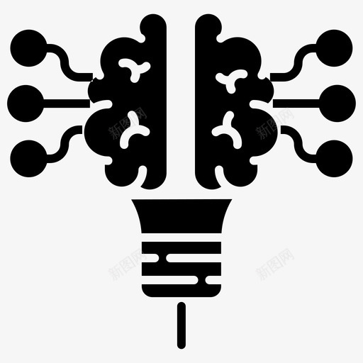 智能人工大脑图标svg_新图网 https://ixintu.com 人工 大脑 技术 智能
