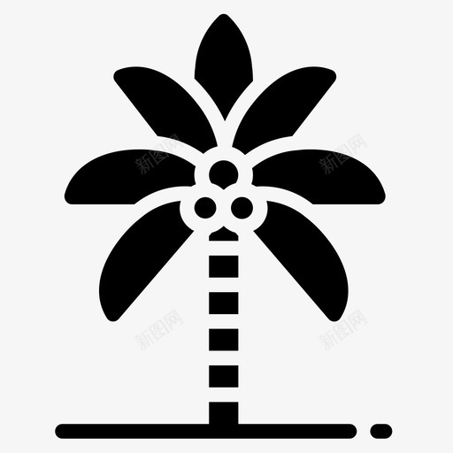棕榈树热带25填充图标svg_新图网 https://ixintu.com 填充 棕榈树 热带25
