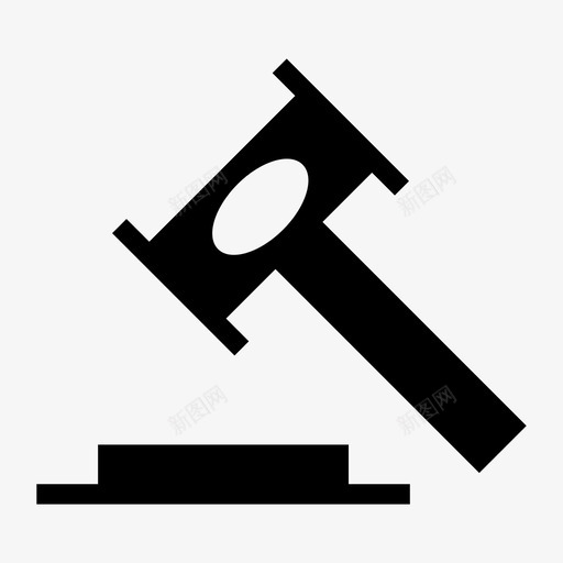 法律拍卖犯罪图标svg_新图网 https://ixintu.com 拍卖 木槌 正义 法律 犯罪 锤子
