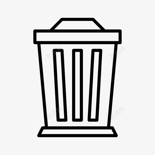 垃圾箱物品办公室图标svg_新图网 https://ixintu.com 办公室 垃圾桶 垃圾箱 没用 物品