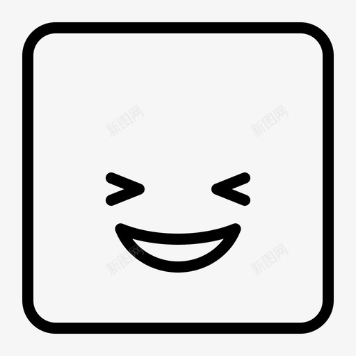 退出表情脸图标svg_新图网 https://ixintu.com 脸 表情 贴纸 轮廓表情 退出