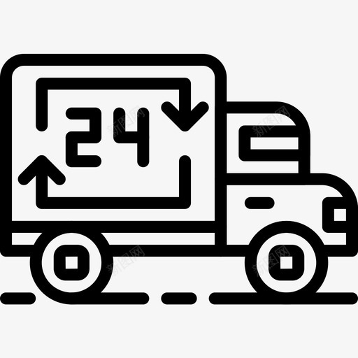 送货车购物140直线图标svg_新图网 https://ixintu.com 直线 货车 购物 送货