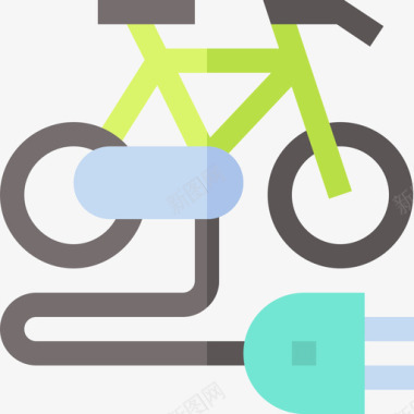 电动自行车可持续能源29平板图标图标