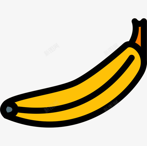 香蕉水果13线形颜色图标svg_新图网 https://ixintu.com 水果 线形 颜色 香蕉