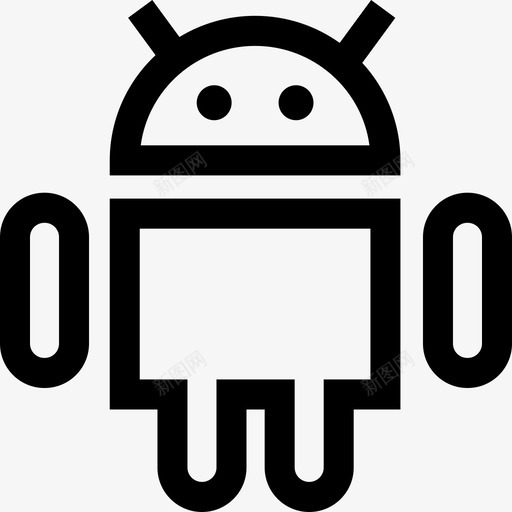 Android社交媒体56线性图标svg_新图网 https://ixintu.com Android 媒体 社交 线性