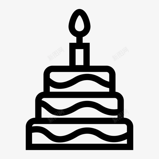 生日蛋糕庆祝食物图标svg_新图网 https://ixintu.com 庆祝 生日蛋糕 聚会 食物