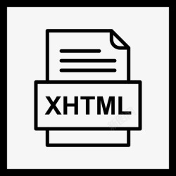 XHTML文件xhtml文件文档图标文件类型格式高清图片