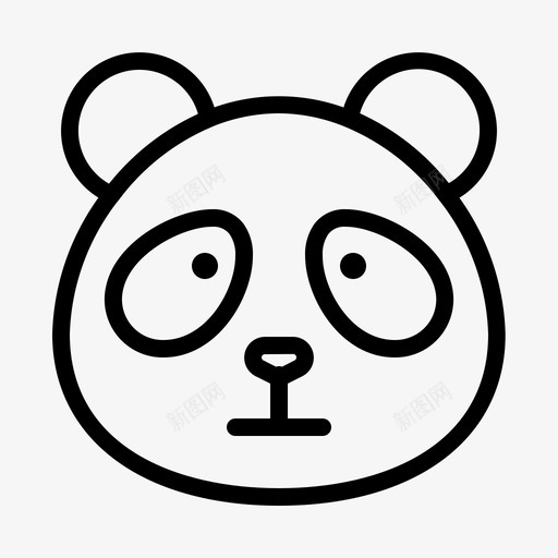 熊猫动物熊图标svg_新图网 https://ixintu.com 动物 动物园 动物字形 熊 熊猫