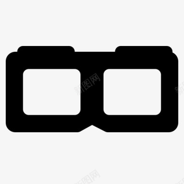 电影眼镜电影院多媒体立体版图标图标