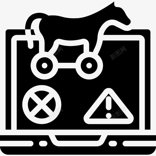 特洛伊木马黑客24填充图标svg_新图网 https://ixintu.com 填充 特洛伊战争 特洛伊木马 黑客