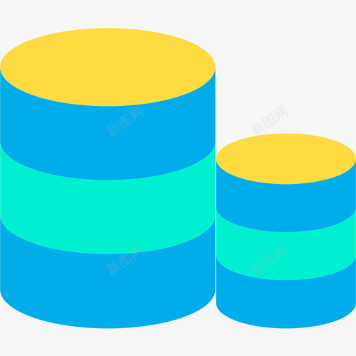 数据库数据科学平面图标svg_新图网 https://ixintu.com 平面 数据 数据库 科学