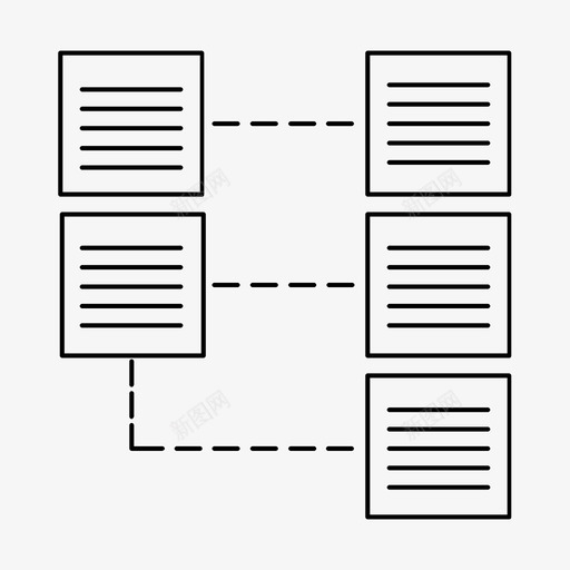 流程文档链接图标svg_新图网 https://ixintu.com 文档 服务 流程 纸张 链接