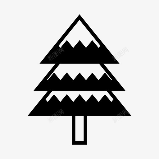 松树圣诞树常绿树图标svg_新图网 https://ixintu.com 圣诞树 常绿树 松树