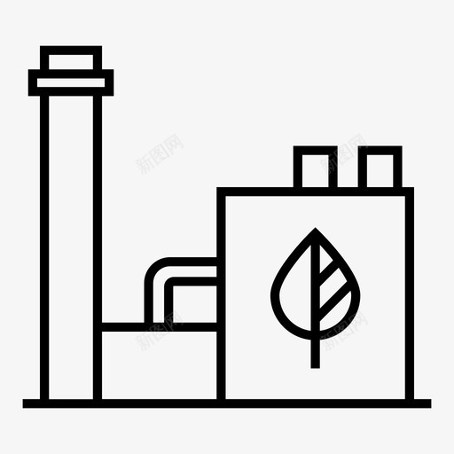 绿色工厂环境绿色能源图标svg_新图网 https://ixintu.com 再生 可再 图标 工厂 植物 环境 生态 线图 绿色 能源