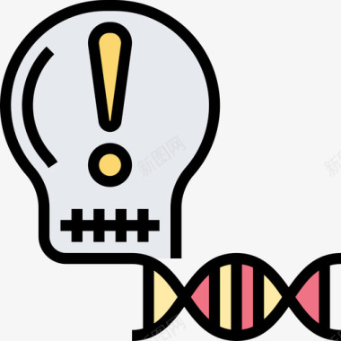 有害生物化学7线性颜色图标图标