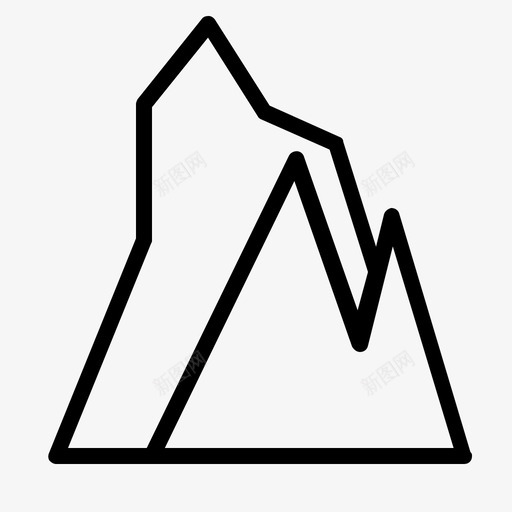 山图标符号svg_新图网 https://ixintu.com 图标 山 山图标 符号