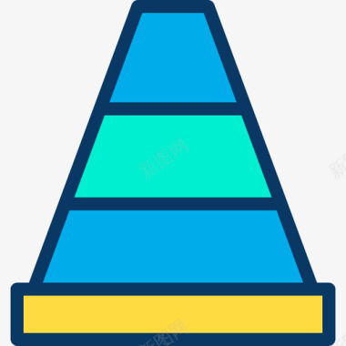 圆锥体59号工具线性颜色图标图标
