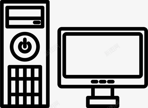 计算机cpu设备图标svg_新图网 https://ixintu.com cpu 屏幕 监视器 计算机 设备