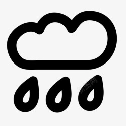 画出目录画出阴雨天气轮廓2图标高清图片