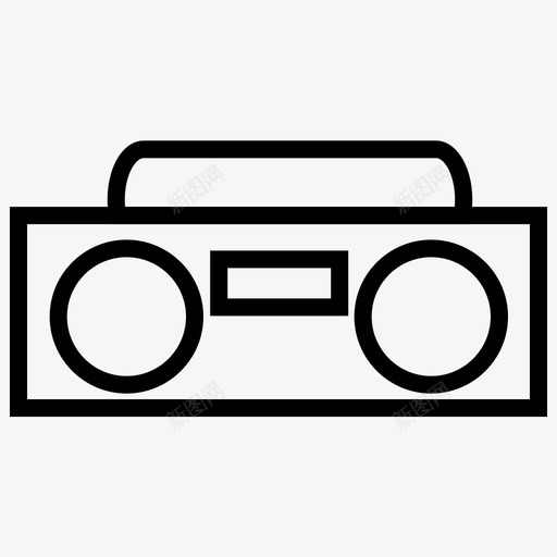 电子音乐收音机图标svg_新图网 https://ixintu.com 收音机 电子音乐