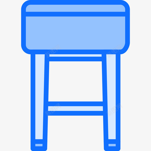 椅子家具131蓝色图标svg_新图网 https://ixintu.com 家具 椅子 蓝色