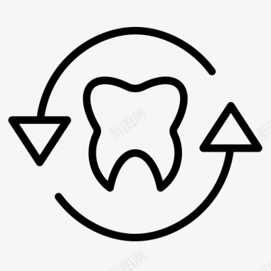 牙齿卫生15线性图标图标