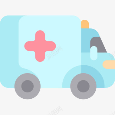 救护车车辆和运输平板图标图标