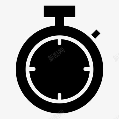 秒表闹钟截止时间图标图标