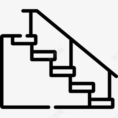 楼梯建筑22直线图标图标